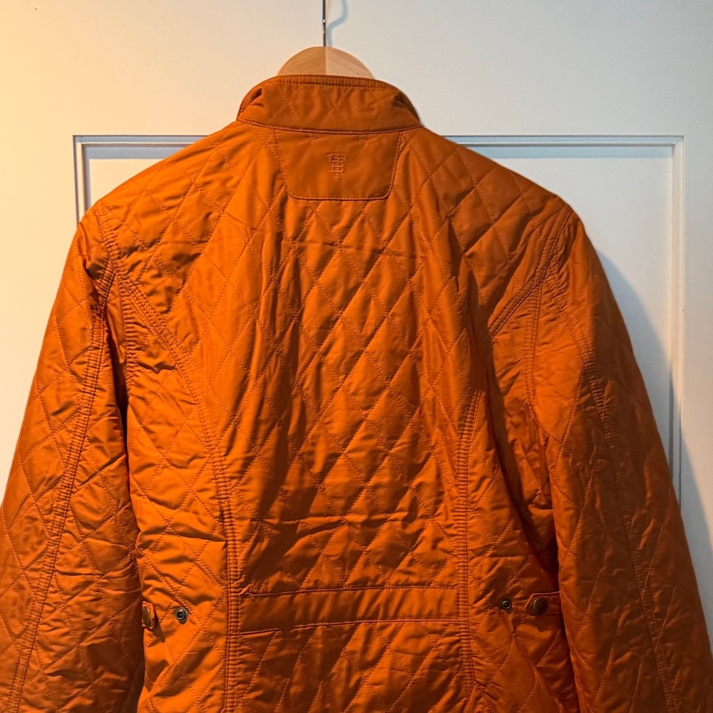 Tom Beckbe burnt  Orange Camden Quilted Jacket - Picture 7 of 8